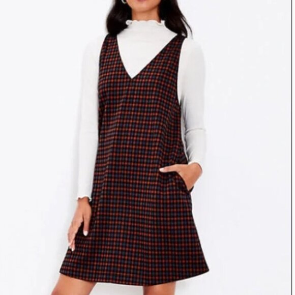 Loft Plaid Dress Size XS - Picture 1 of 7